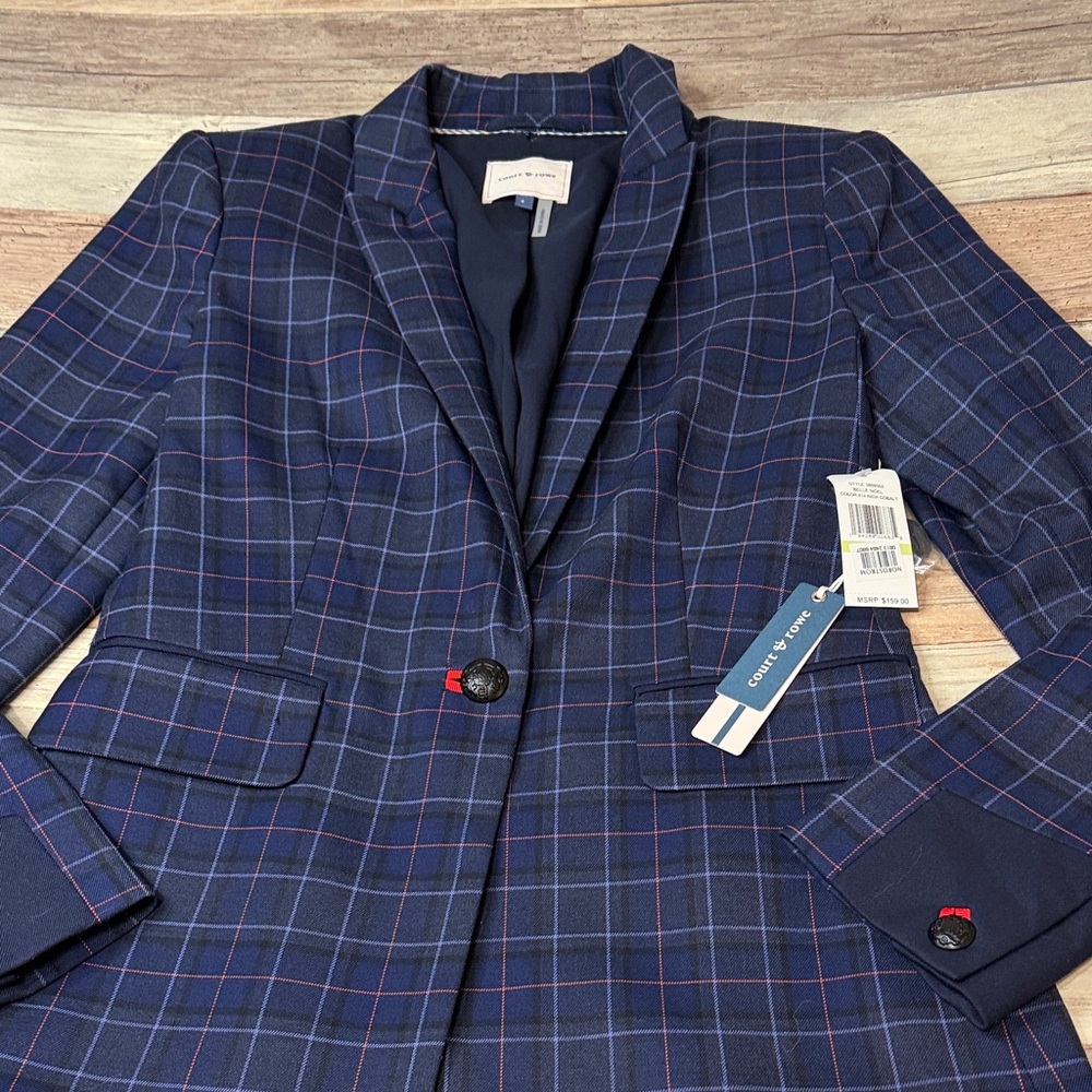 Court & Rowe Belle Noel Plaid Blazer NEW 4 - Picture 4 of 5
